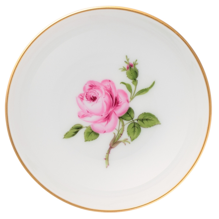 マイセンのバラ（ピンク）　小皿8cm　53600/020110