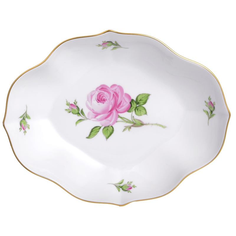 マイセンのバラ（ピンク）　小皿12cm　53605/020110