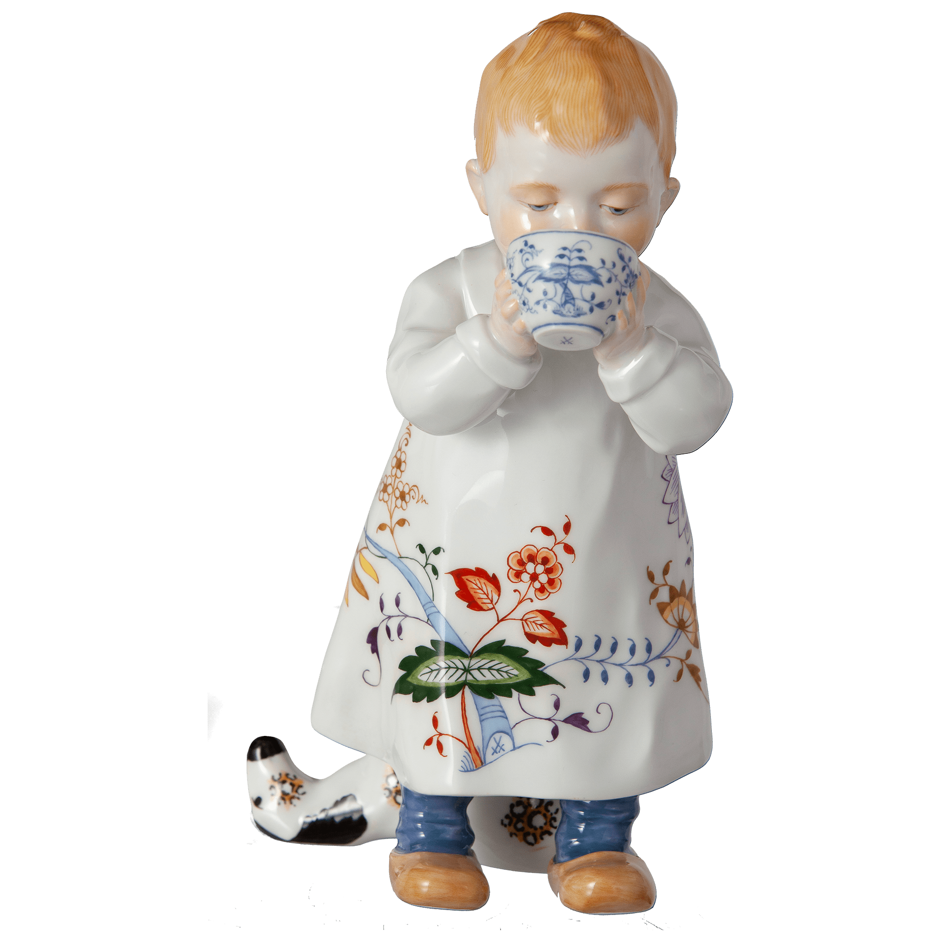 人形「ミルクを飲む子供」 73364/90A380
