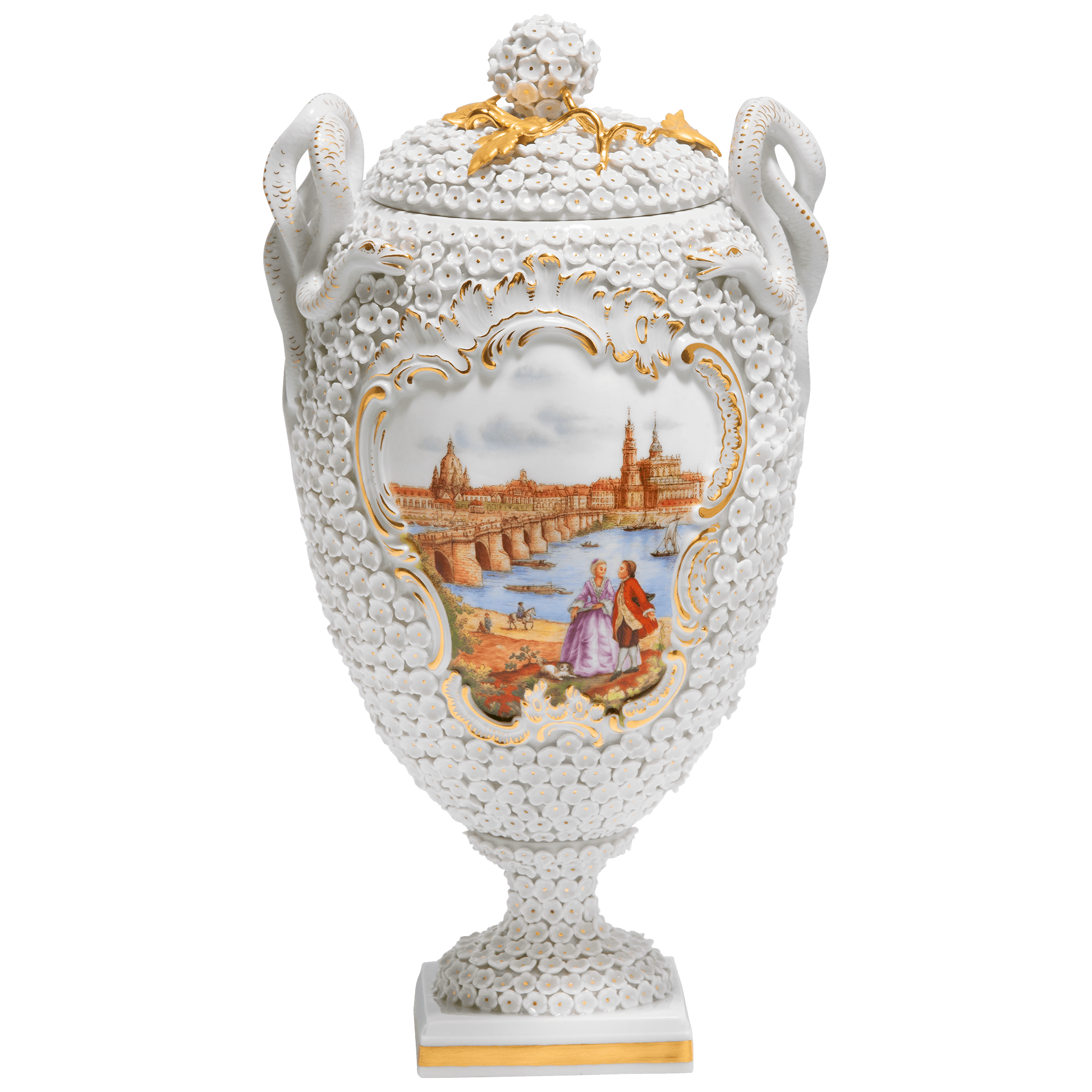 スノーボール装飾花瓶「ドレスデン―カナレットの光景」 82M09/28A884