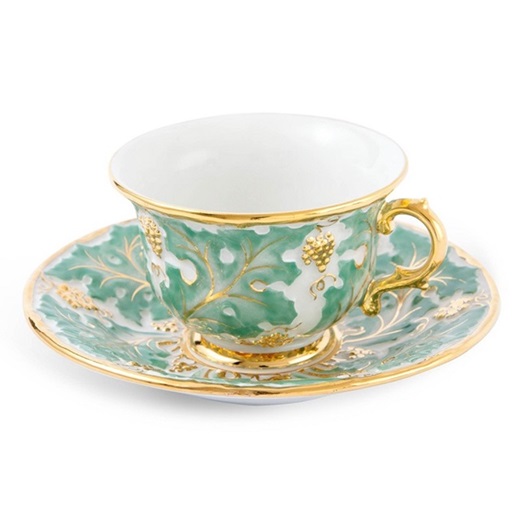 カップ＆ソーサー｢ロイテリッツによるカップ＆ソーサー」(グリーンと