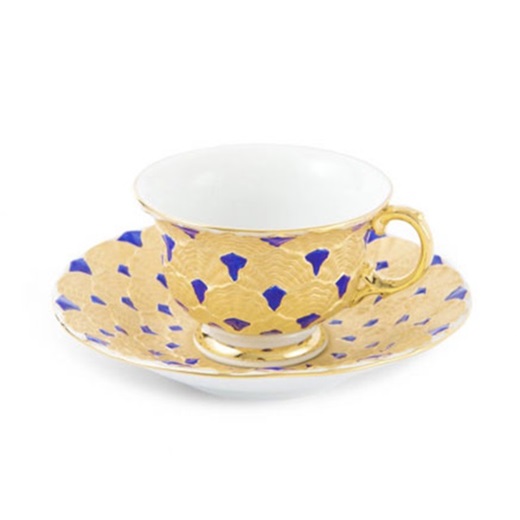 マイセン MEISSEN ロイテリッツ カップ&ソーサー 金彩 コバルトブルー カップ＆ソーサー「ロイテリッツによるカップ＆ソーサー」 （ブルーと